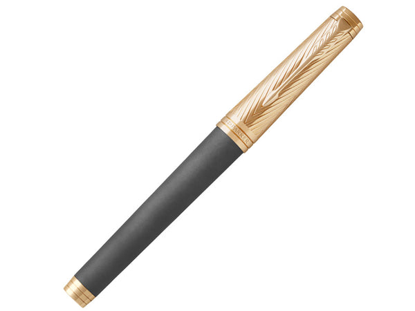 Parker Parker Premier Deluxe Storm Grey and Gold Roller Ball Pen (1931438) freeshipping - RiNo Distribution
