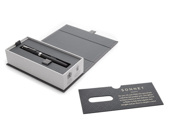 Parker Parker Sonnet (2016 Edition) Matte Black/Silver Roller Ball Pen (1931523) freeshipping - RiNo Distribution