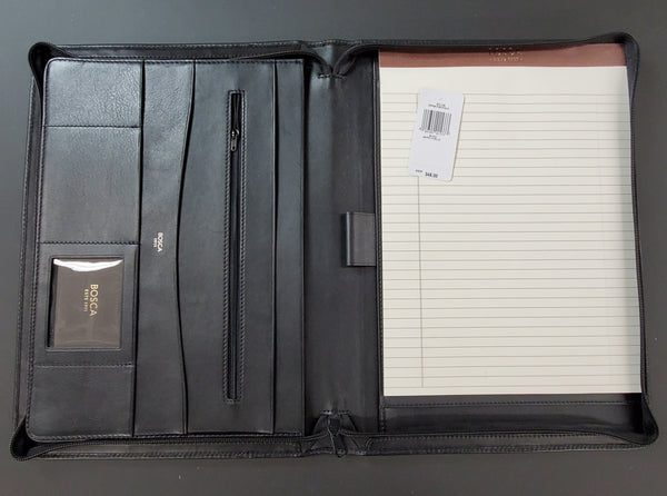 Bosca Nappa Vitello Deluxe Zip Around Portfolio Organizer 972 100