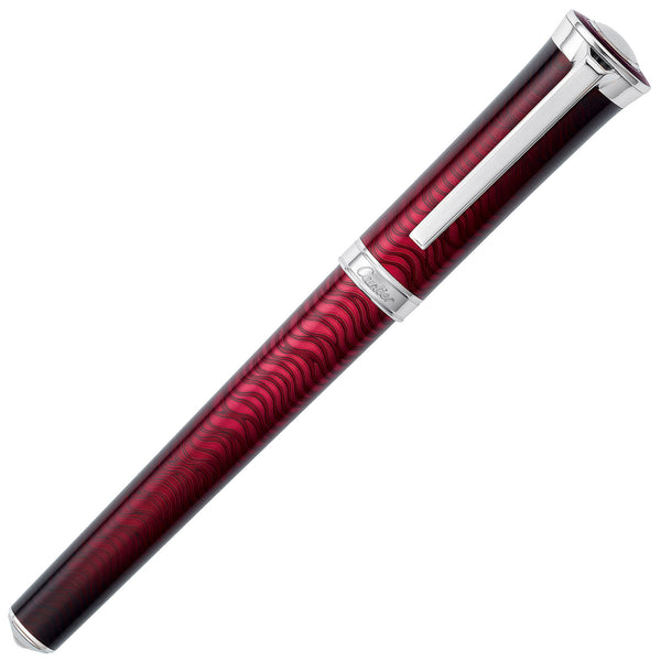 Cartier Limited Edition Art Deco Red Lacquer 18kt Gold Medium Fountain Pen