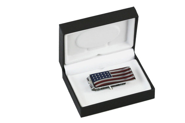 Patriot Patriot Deep-Etched, Lacquer-Filled American Flag Spring Steel Moneyclip New! freeshipping - RiNo Distribution