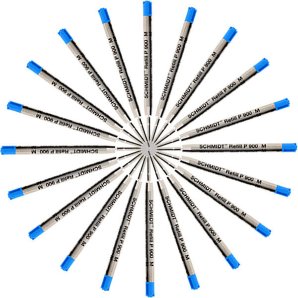 Schmidt 20pk Schmidt P900M Medium Blue Ballpoint Pen Refill Parker Style Made in Germany freeshipping - RiNo Distribution