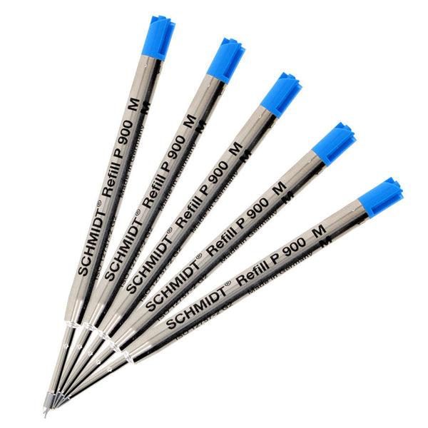 Schmidt 5pk Schmidt P900M Medium Blue Ballpoint Pen Refill Parker Style Made in Germany freeshipping - RiNo Distribution
