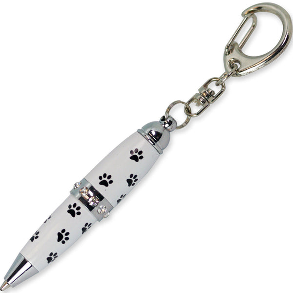 Padrino Padrino Pixie Paw Print Crystal Keychain Carabiner Ballpoint Pen freeshipping - RiNo Distribution