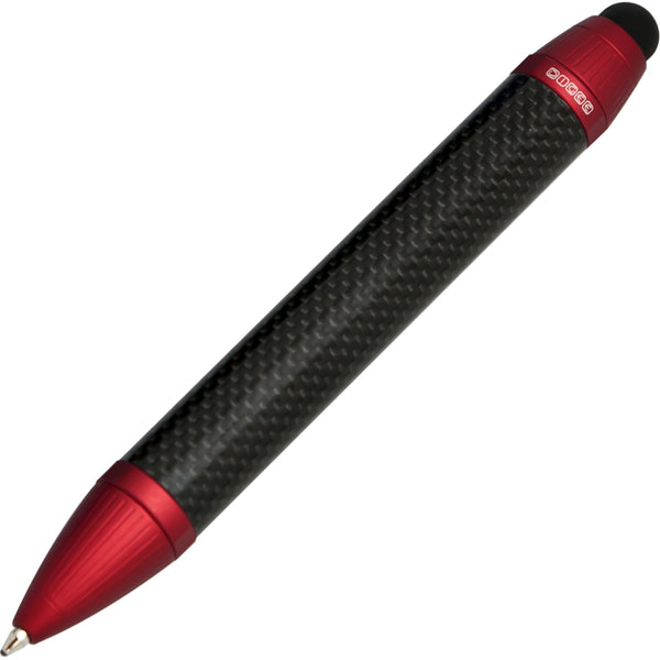 Digee Digee REAL Carbon Fiber Red Pocket Ballpoint Pen and Stylus freeshipping - RiNo Distribution