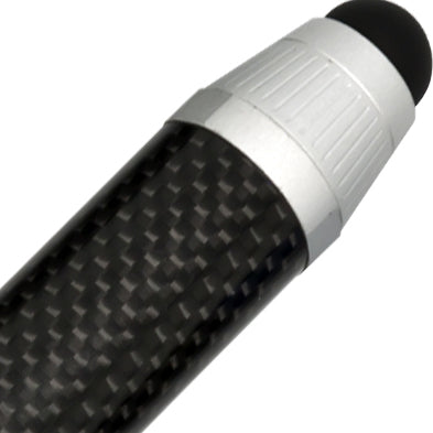 Digee Digee REAL Carbon Fiber Silver Pocket Ballpoint Pen and Stylus freeshipping - RiNo Distribution