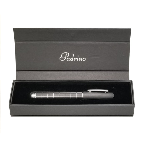 Padrino Padrino Breve Grid-Pattern Anodized Aluminum Medium Fountain Pen freeshipping - RiNo Distribution