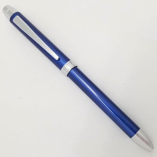 Padrino Padrino Pearl Blue Multi-Function Pen - Black/Red/.5mm Pencil Made in Japan freeshipping - RiNo Distribution