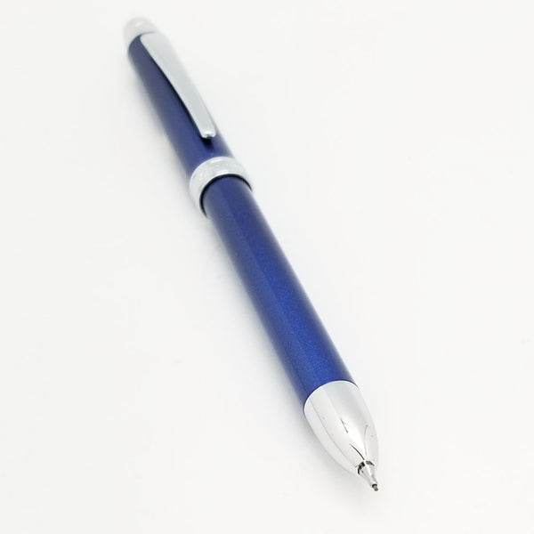 Padrino Padrino Pearl Blue Multi-Function Pen - Black/Red/.5mm Pencil Made in Japan freeshipping - RiNo Distribution