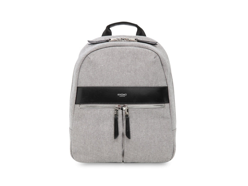 beaux leather backpack by knomo Dark Navy Blazer 15" Laptop | London The padded straps and back and the trolley sleeve pocket make traveling extra comfortable Knomo Beaux 11