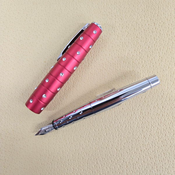 ONLINE of Germany Crystal Inspiration Red Medium Fountain Pen