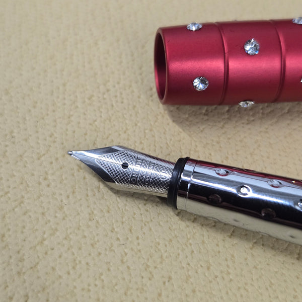 ONLINE of Germany Crystal Inspiration Red Medium Fountain Pen