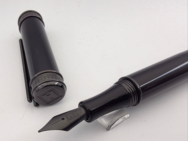 Rare Edelberg Tachys Schwarz Fountain Pen - Swiss Made - New/Unused - Medium Nib