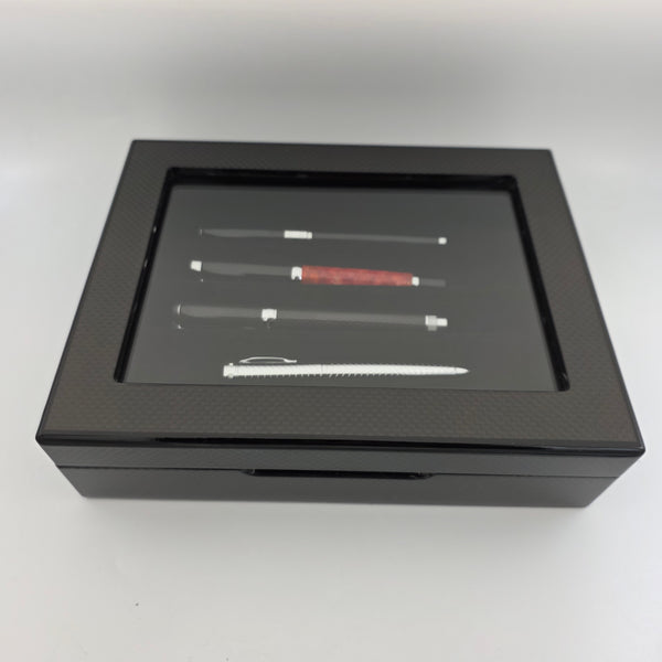 Paradise Pen Carbon Fiber 5-Pen Chest - Oversized Slots for Large Fountain Pens