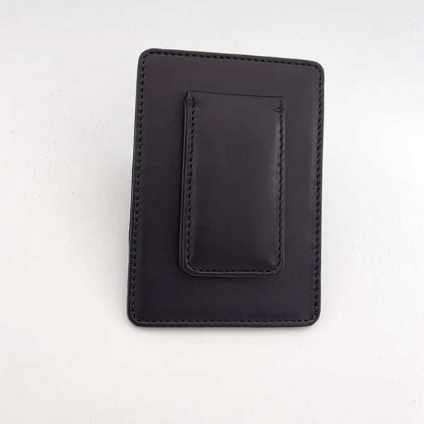 Bosca Men's Black Nappa Vitello Deluxe Front Pocket Wallet w/Moneyclip 78-100