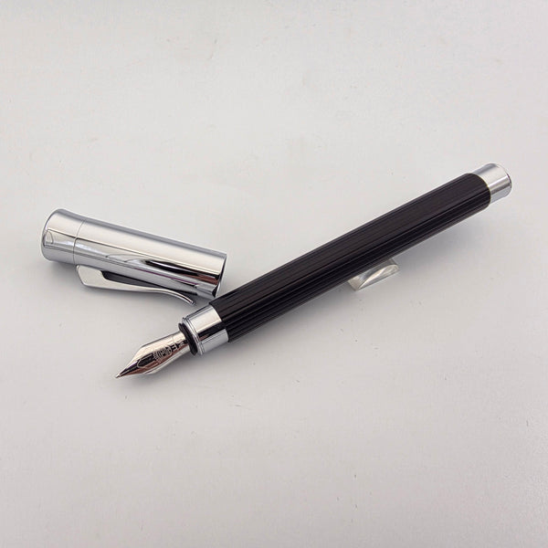 Graf von Faber Castell Black Tamitio Medium Fountain Pen (#141501) NEW