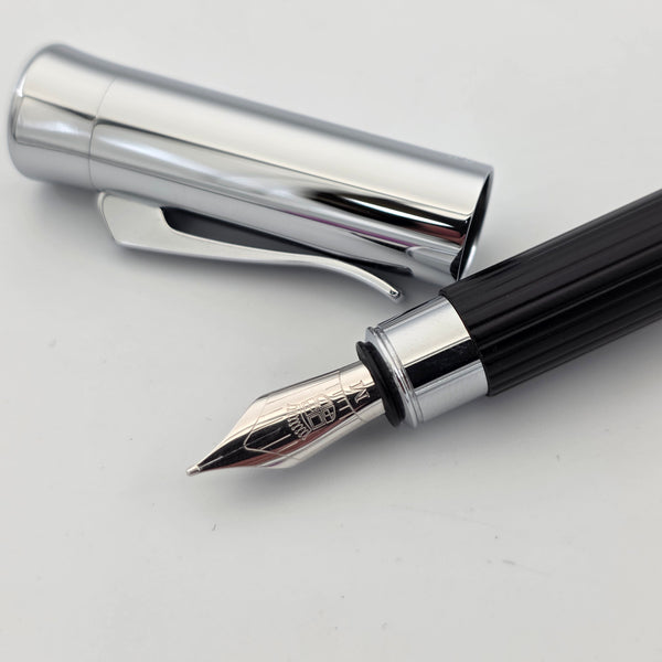 Graf von Faber Castell Black Tamitio Medium Fountain Pen (#141501) NEW