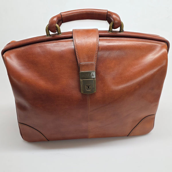 Bosca Leather Dolce Soft Partner's Brief Amber #822 217