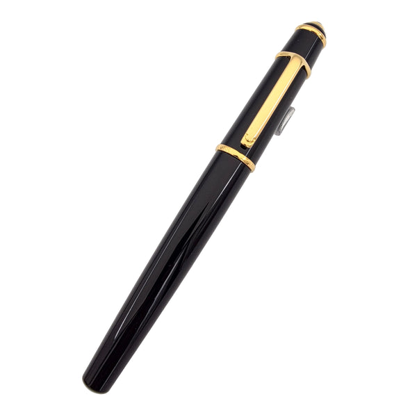 Cartier Diabolo Black Resin Rollerball Pen w/ Gold Trim – Brand New (ST180001)