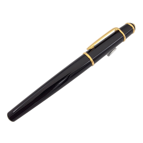 Cartier Diabolo Black Resin Rollerball Pen w/ Gold Trim – Brand New (ST180001)