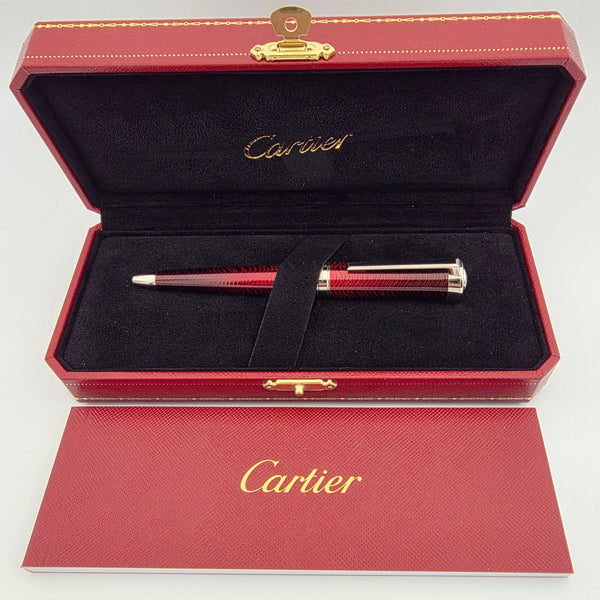 Cartier Limited Edition Art Deco Red Lacquer Ballpoint Pen (ST260013)