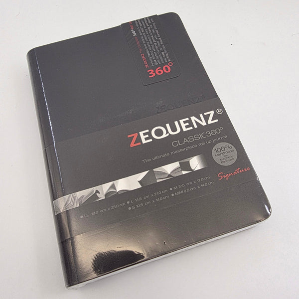 Zequenz Small A6 Classic 360 Signature Series Notebook - Color: Black, Pages: BLANK