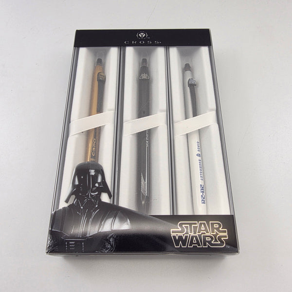Cross Click Star Wars Darth Vader, R2-D2 and C3PO Collectible Gel Pen Set - Rare!
