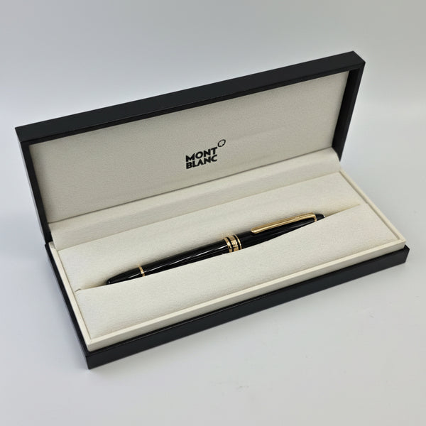 Montblanc Meisterstuck Classique Black and Gold Roller Ball Pen (MB132457) NEW