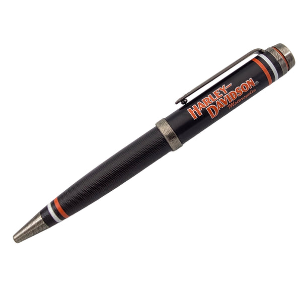 Retro 51 Harley-Davidson Classic Stripe Ballpoint pen with antique silver trim