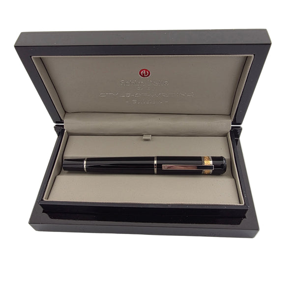 Achim Velte Wave Rose/Black Roller Ball Pen - Made in Germany