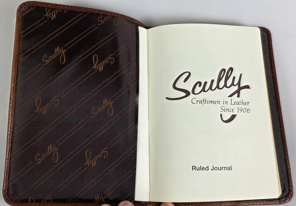 Scully Old Atlas/Pony Leather ruled journal 8" x 5"