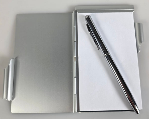Wellspring Plain Silver Flip Notes Pocket Notepad #2292