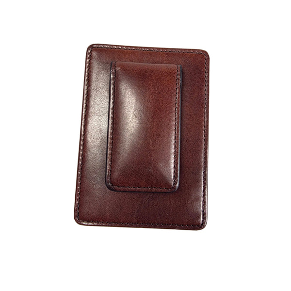 Bosca Men's Old Leather Brown Deluxe Front Pocket Wallet w/Moneyclip 78-58