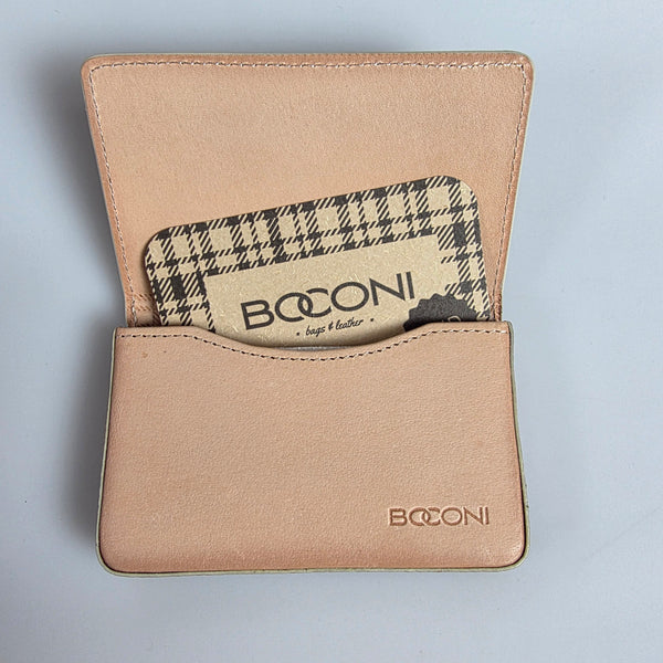 Boconi Magnetic Leather Card Case - "Kylie" Toast w/RFID (#905-4627) New