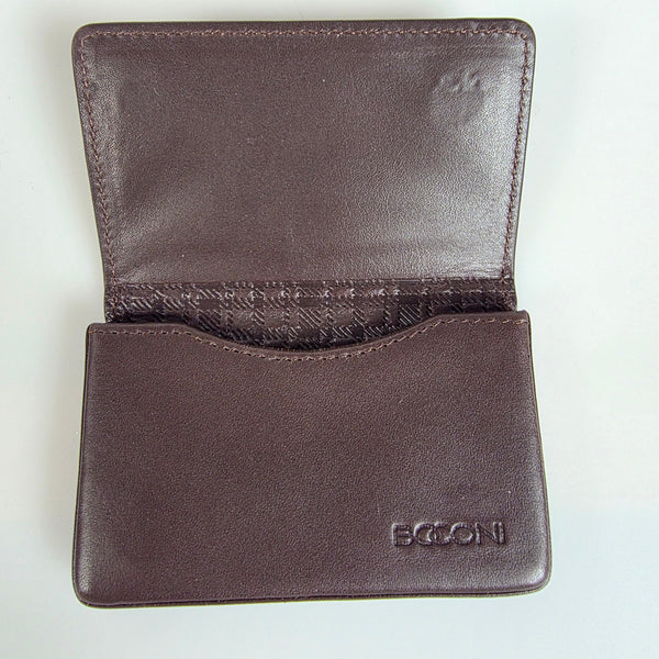 Boconi Magnetic Leather Card Case - "Kylie" Espresso w/RFID (#905-2802) New