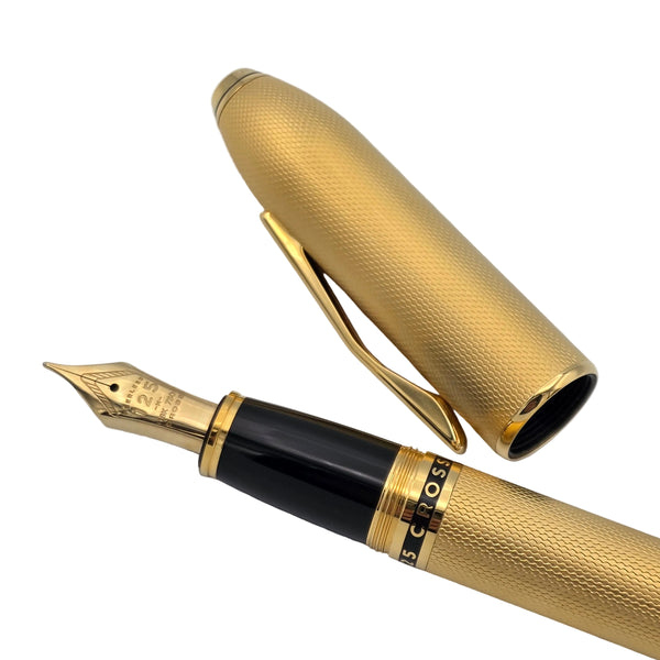 Cross Peerless 125 Fountain Pen in 23kt Gold Plated - Medium Point