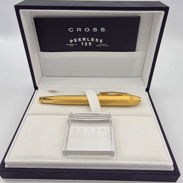Cross Peerless 125 Fountain Pen in 23kt Gold Plated - Medium Point