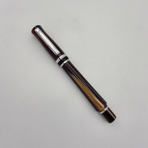 Padrino Contour Tiger's Eye Brown Acrylic Roller Ball Pen