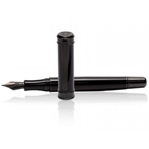 Rare Edelberg Tachys Schwarz Fountain Pen - Swiss Made - New/Unused - Medium Nib