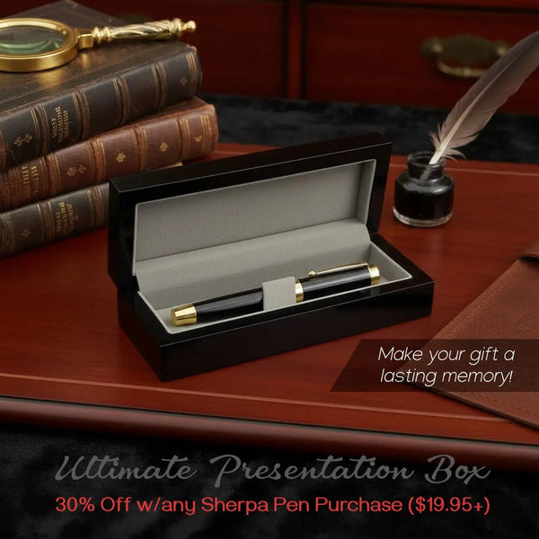 Sherpa Pen Ultimate Presentation Gift Box metal Sharpie marker holder by Sherpa Pen