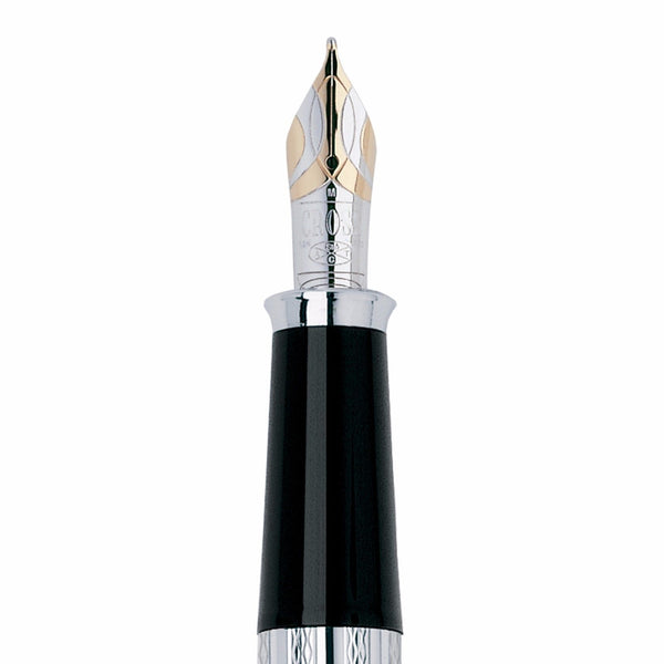 Cross Townsend Etched Platinum Medium Fountain Pen