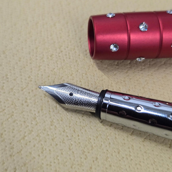 ONLINE of Germany Crystal Inspiration Red Medium Fountain Pen