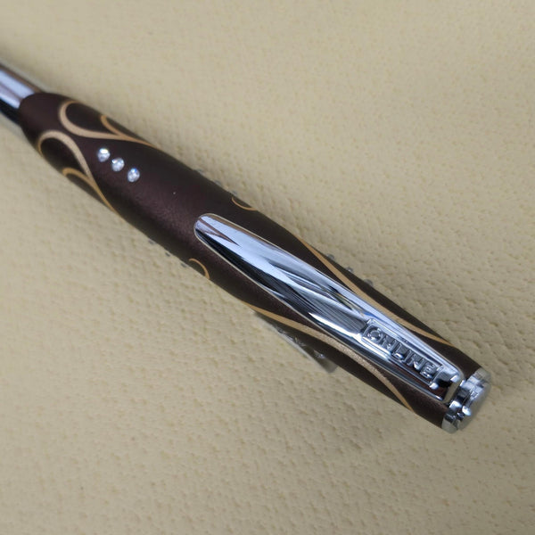 ONLINE of Germany Crystal Sinfonie Champagne and Chocolate Roller Ball Pen