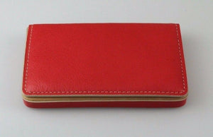 Boconi Leather Magentic Kylie Berry w/Blonde RFID Card Case (905-3427) New!