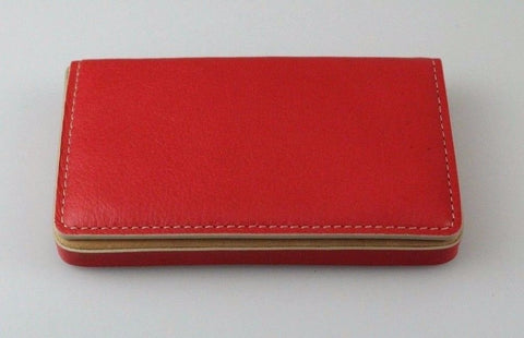 Boconi Leather Magentic Kylie Berry w/Blonde RFID Card Case (905-3427) New!