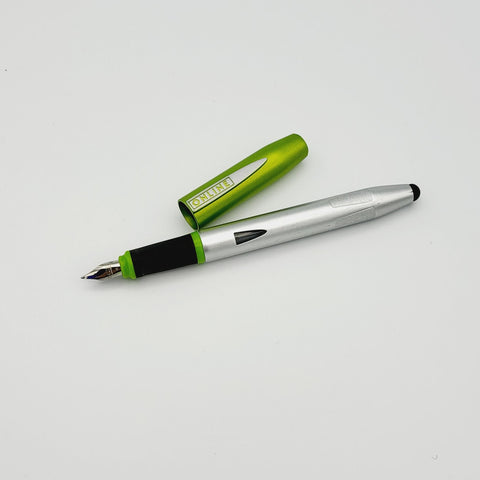 ONLINE of Germany "Switch" Fountain Pen/Touchscreen Stylus - Lime Green/Satin Si