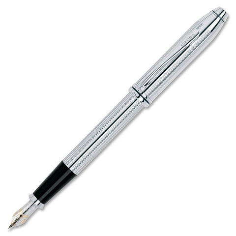Cross Townsend Etched Platinum Medium Fountain Pen