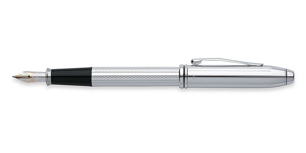 Cross Townsend Etched Platinum Medium Fountain Pen