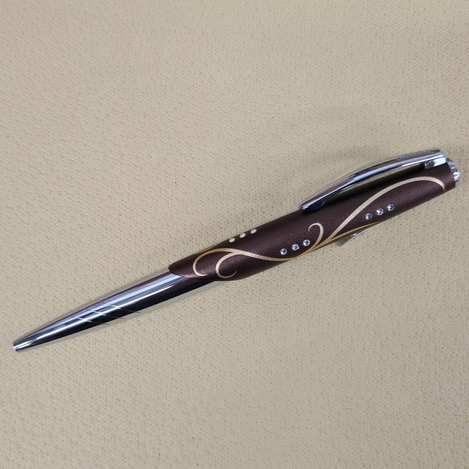 ONLINE of Germany Crystal Sinfonie Champagne and Chocolate Roller Ball Pen
