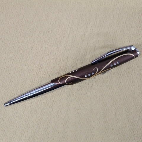 ONLINE of Germany Crystal Sinfonie Champagne and Chocolate Roller Ball Pen